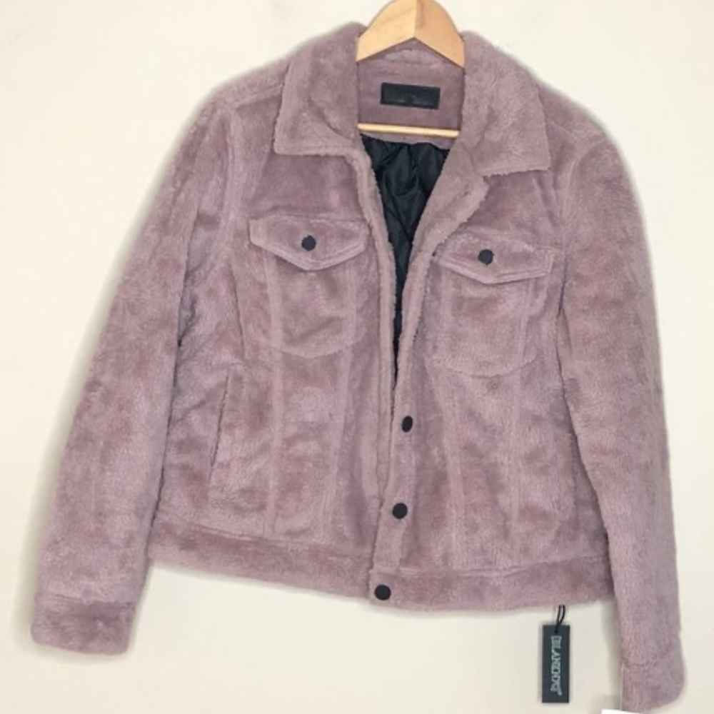 BLANK NYC Cozy Teddy Faux Shearling Trucker Jacket